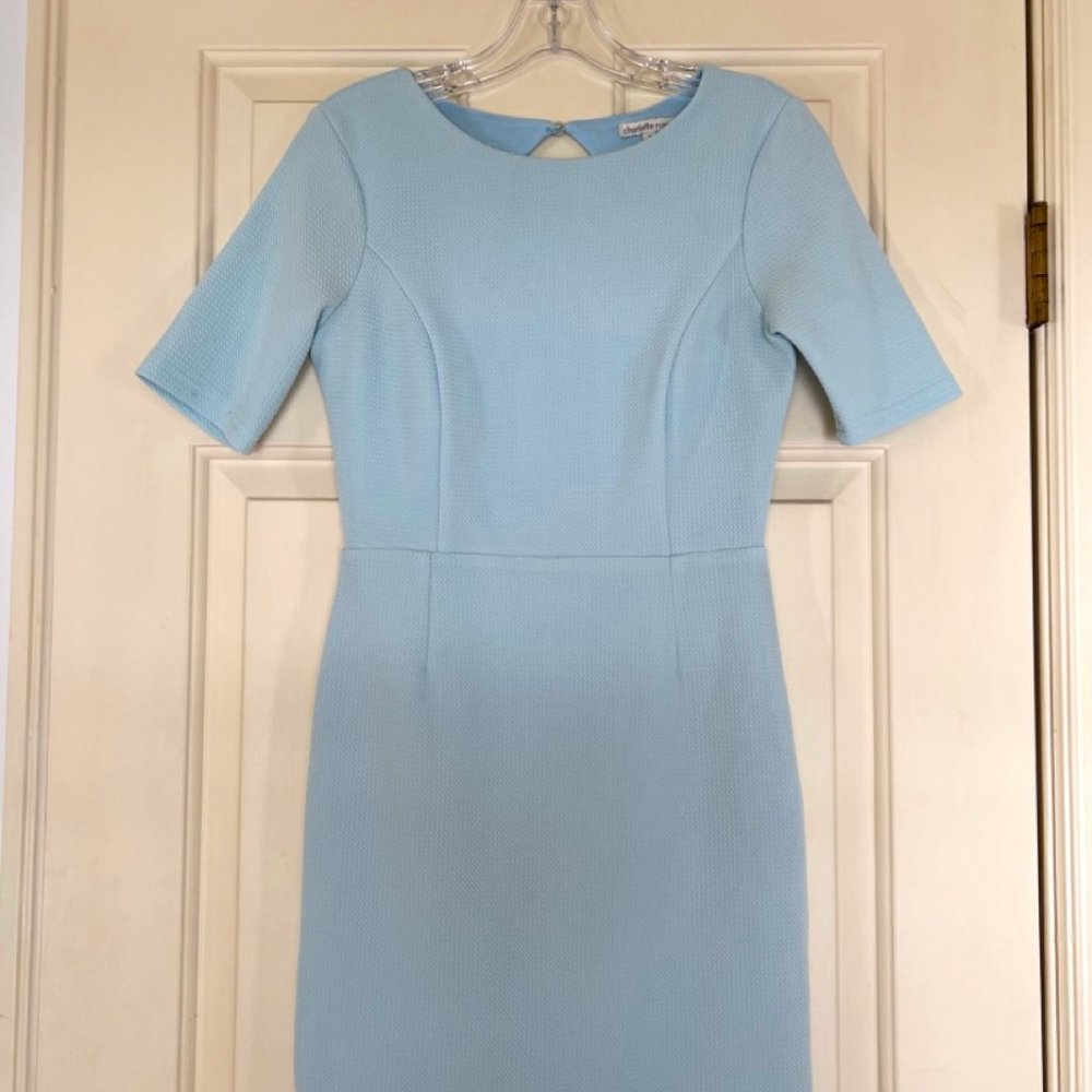 Charlotte Russe Blue Cocktail Dress, Large Keyhole Opening in Back, Size Small